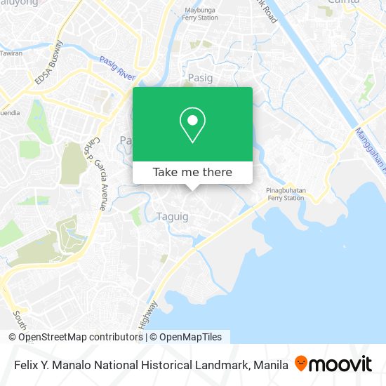 Felix Y. Manalo National Historical Landmark map