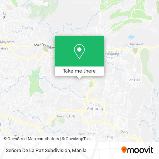 Señora De La Paz Subdivision map