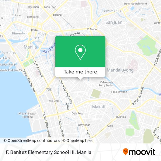 F. Benitez Elementary School III map