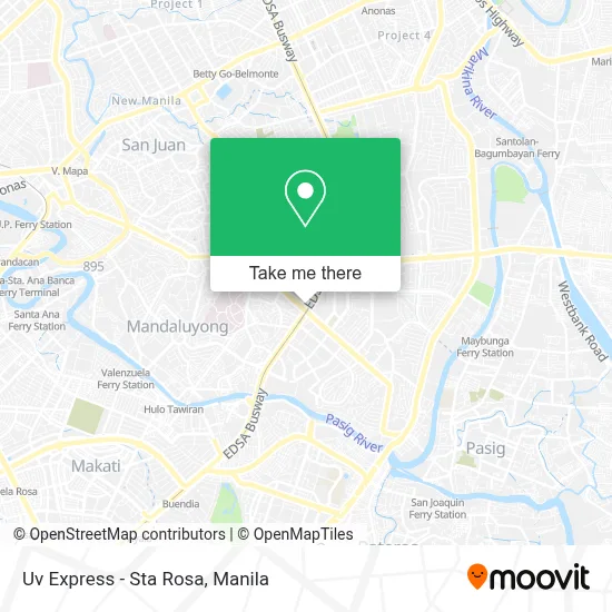 Uv Express - Sta Rosa map