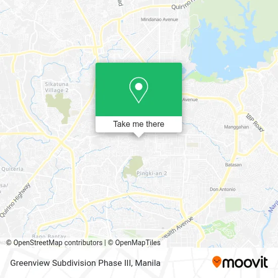 Greenview Subdivision Phase III map