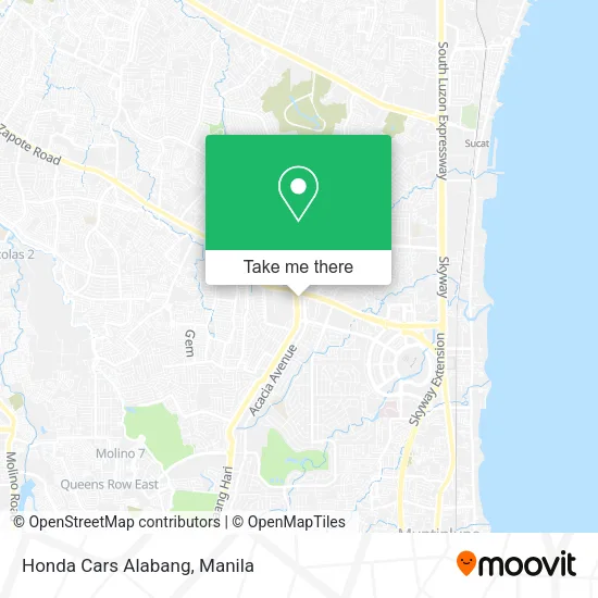 Honda Cars Alabang map