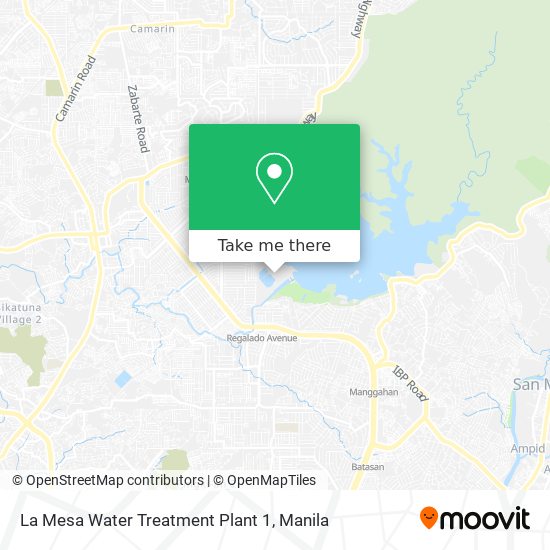 La Mesa Water Treatment Plant 1 map