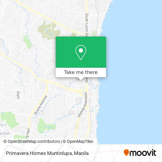 Primavera Homes Muntinlupa map