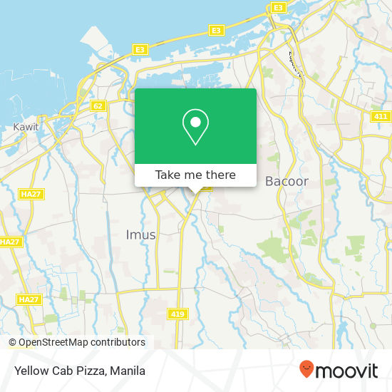 Yellow Cab Pizza map