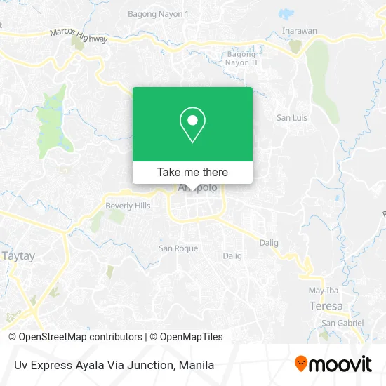 Uv Express Ayala Via Junction map