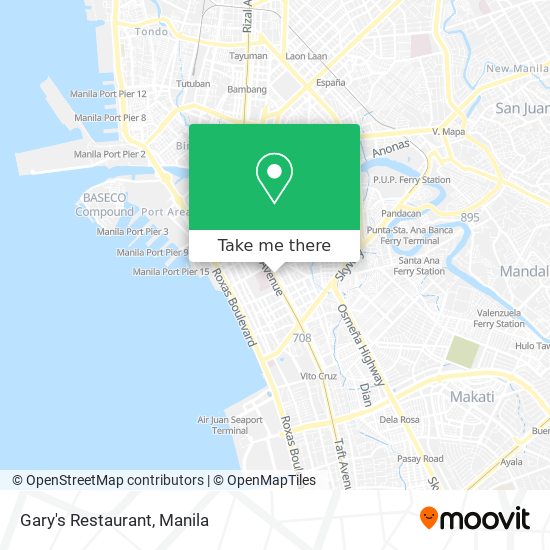 Gary's Restaurant map