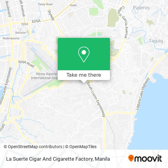 La Suerte Cigar And Cigarette Factory map