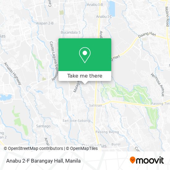 Anabu 2-F Barangay Hall map