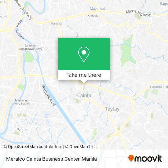 Meralco Cainta Business Center map