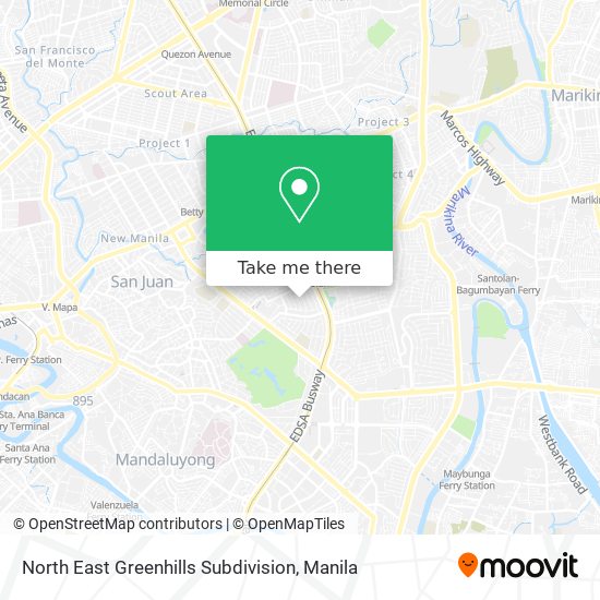 North East Greenhills Subdivision map