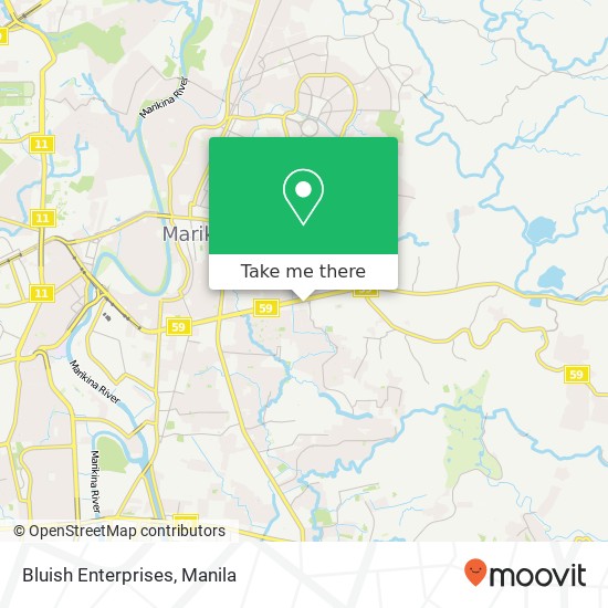 Bluish Enterprises map