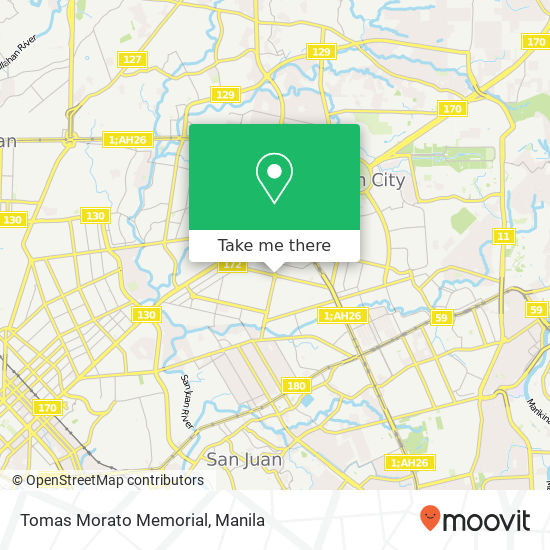 Tomas Morato Memorial map