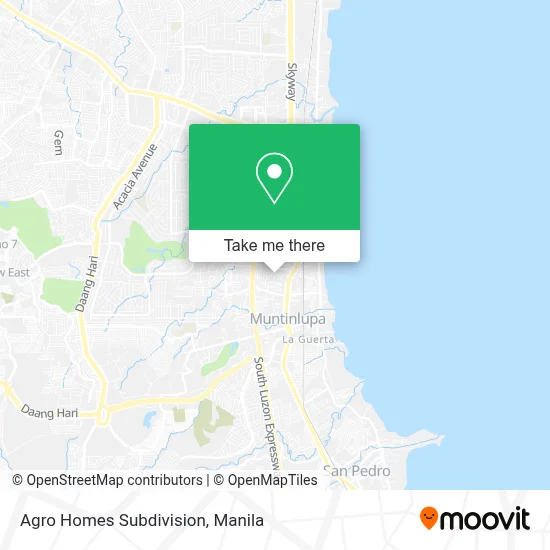 Agro Homes Subdivision map