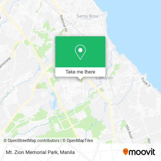 Mt. Zion Memorial Park map