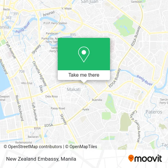 New Zealand Embassy map