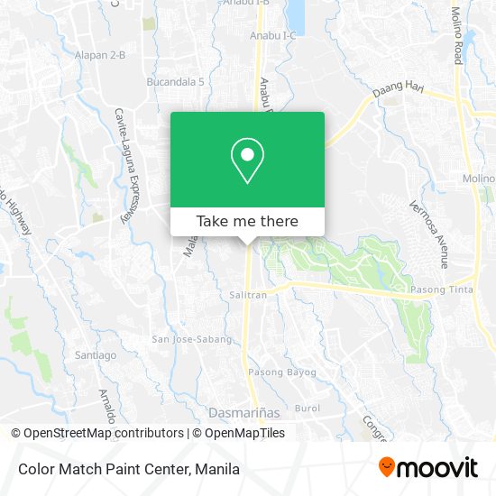 Color Match Paint Center map