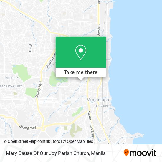 Mary Cause Of Our Joy Parish Church map
