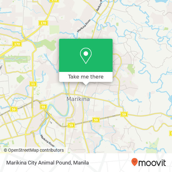 Marikina City Animal Pound map