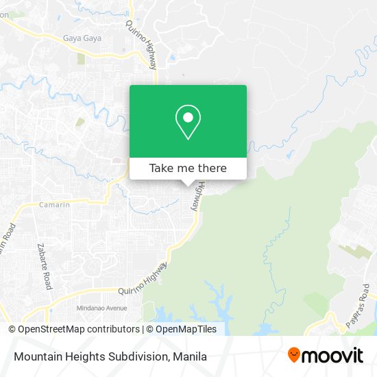 Mountain Heights Subdivision map