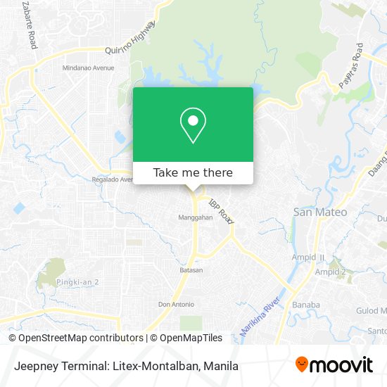 Jeepney Terminal: Litex-Montalban map