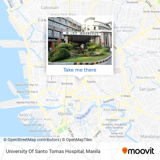 University Of Santo Tomas Hospital map