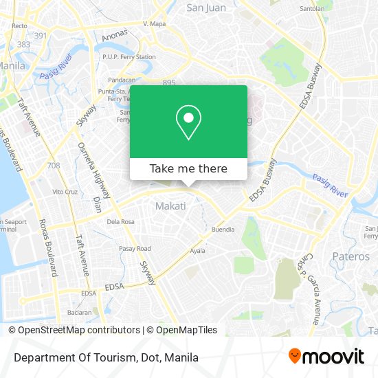 Department Of Tourism, Dot map