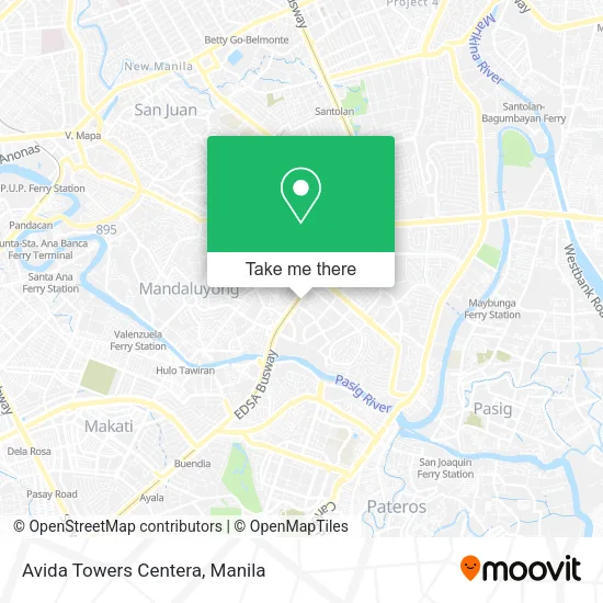 Avida Towers Centera map