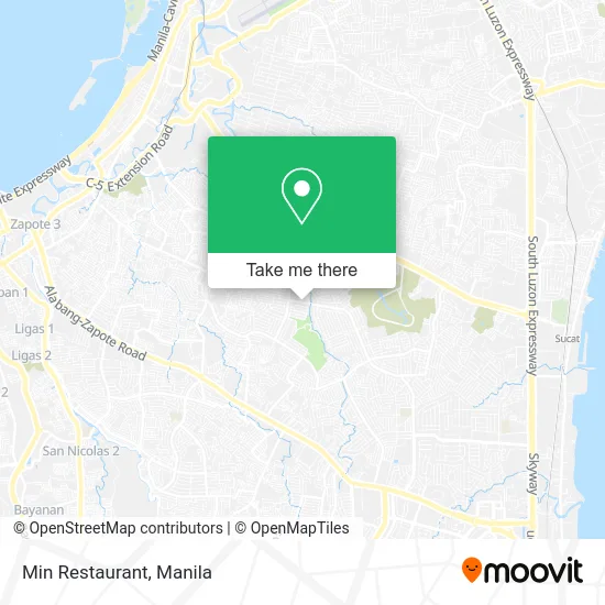 Min Restaurant map