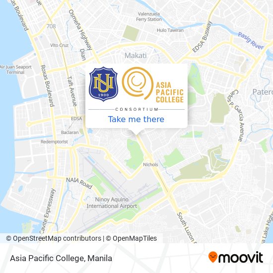 Asia Pacific College map