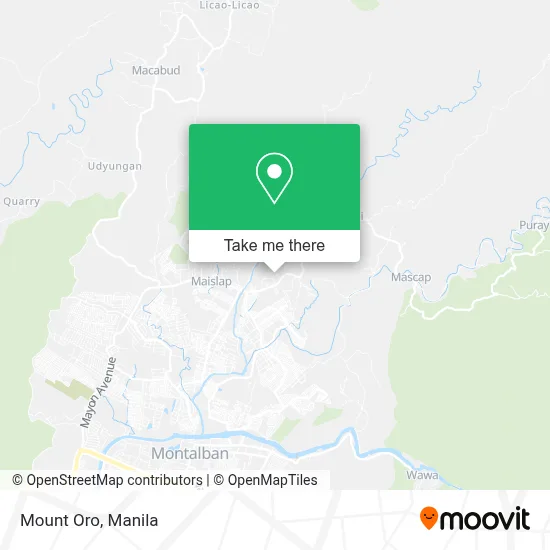 Mount Oro map