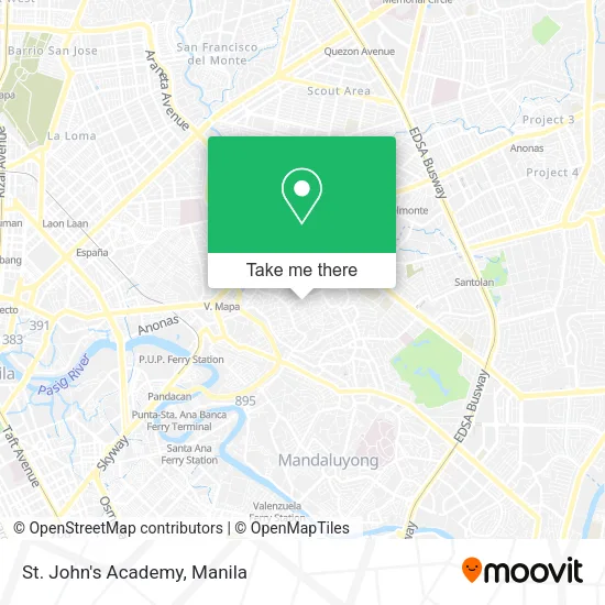 St. John's Academy map