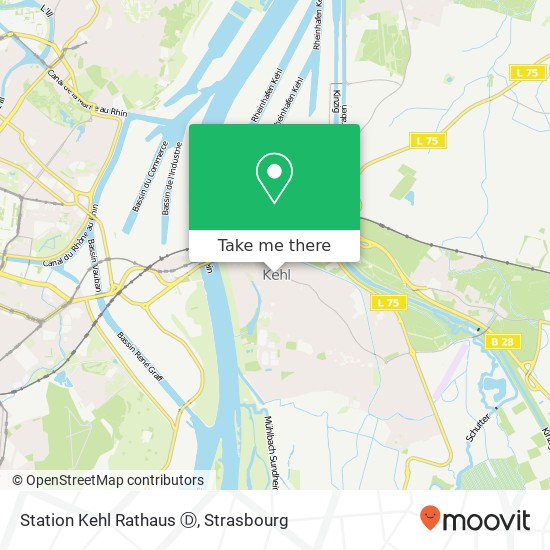 Mapa Station Kehl Rathaus Ⓓ