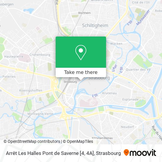 Arrêt Les Halles Pont de Saverne [4, 4A] map