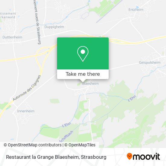 Restaurant la Grange Blaesheim map