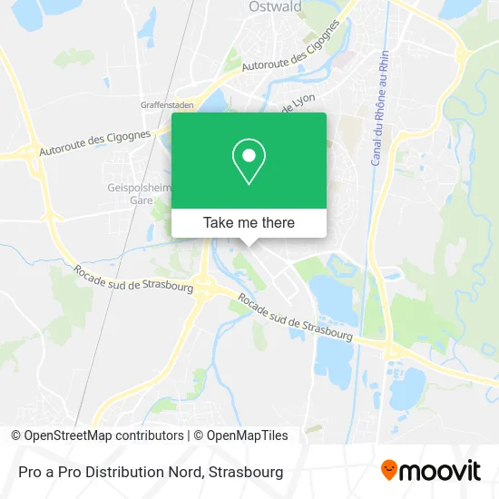 Pro a Pro Distribution Nord map