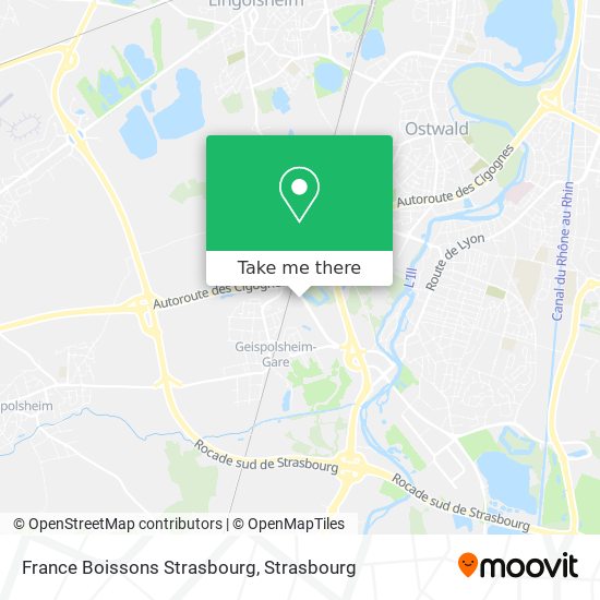 France Boissons Strasbourg map