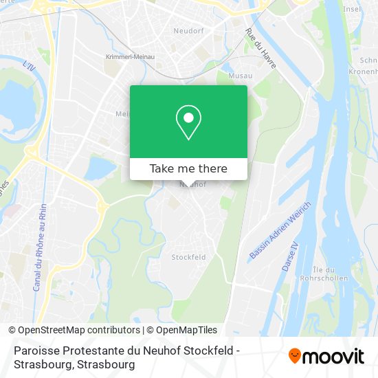 Mapa Paroisse Protestante du Neuhof Stockfeld - Strasbourg