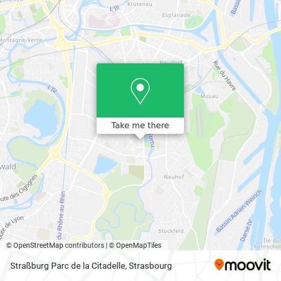 Straßburg Parc de la Citadelle map