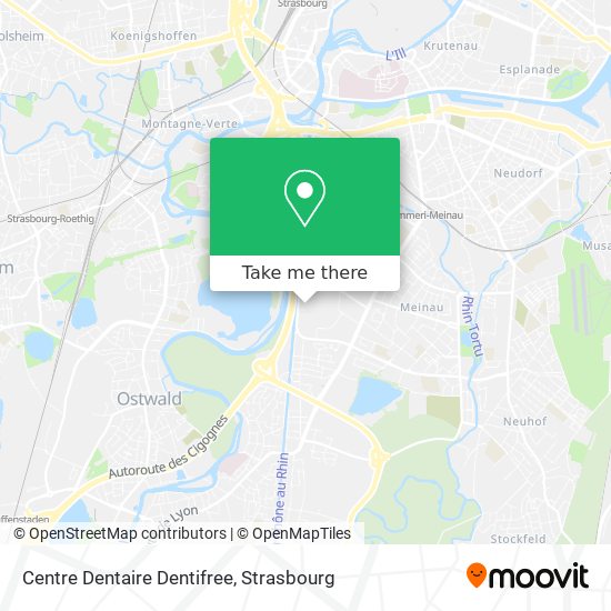 Centre Dentaire Dentifree map