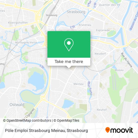 Pôle Emploi Strasbourg Meinau map