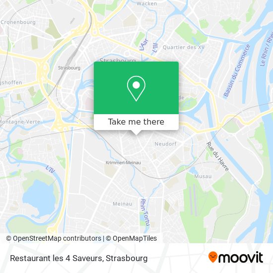 Restaurant les 4 Saveurs map