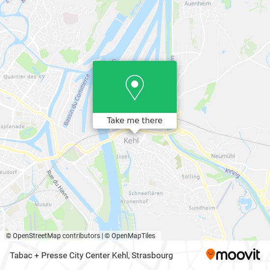 Tabac + Presse City Center Kehl map