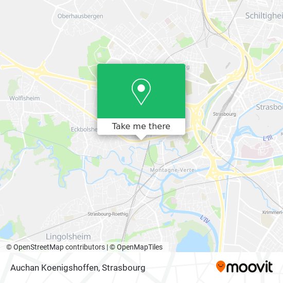 Mapa Auchan Koenigshoffen
