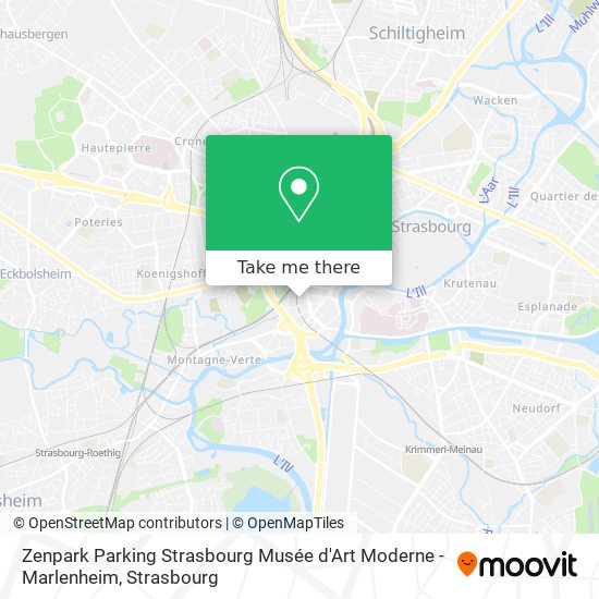 Zenpark Parking Strasbourg Musée d'Art Moderne - Marlenheim map