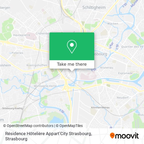 Mapa Résidence Hôtelière Appart'City Strasbourg