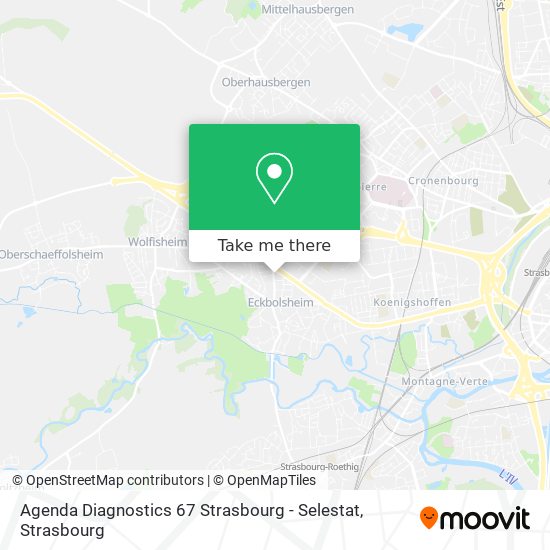 Mapa Agenda Diagnostics 67 Strasbourg - Selestat