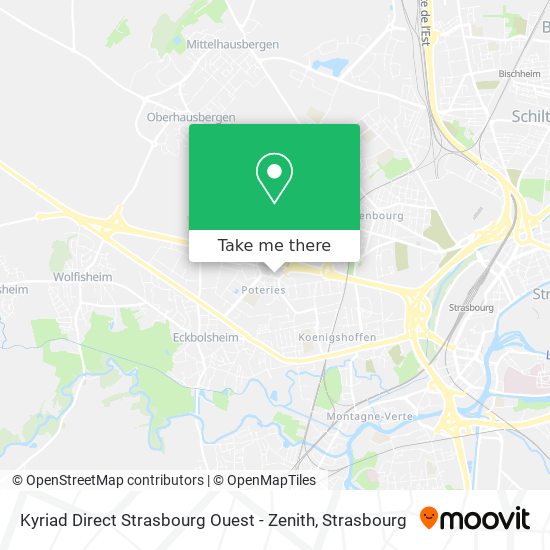 Kyriad Direct Strasbourg Ouest - Zenith map