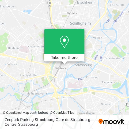 Zenpark Parking Strasbourg Gare de Strasbourg - Centre map