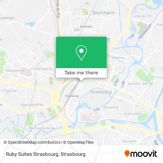 Ruby Suites Strasbourg map